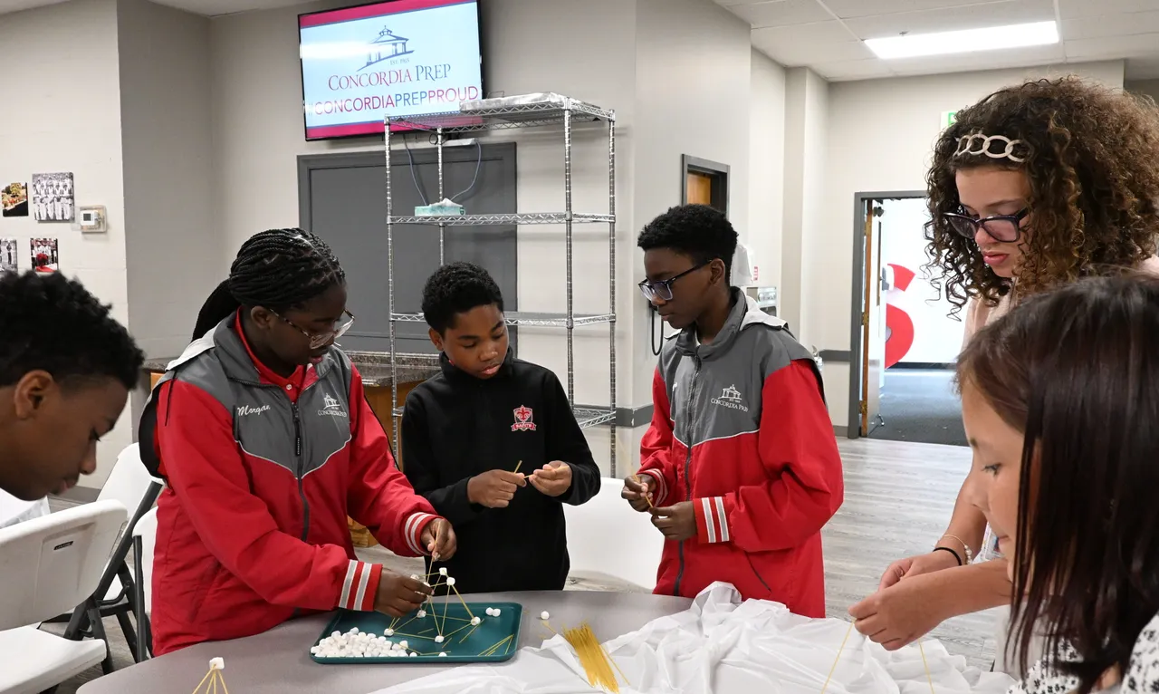 Students working together on an activity