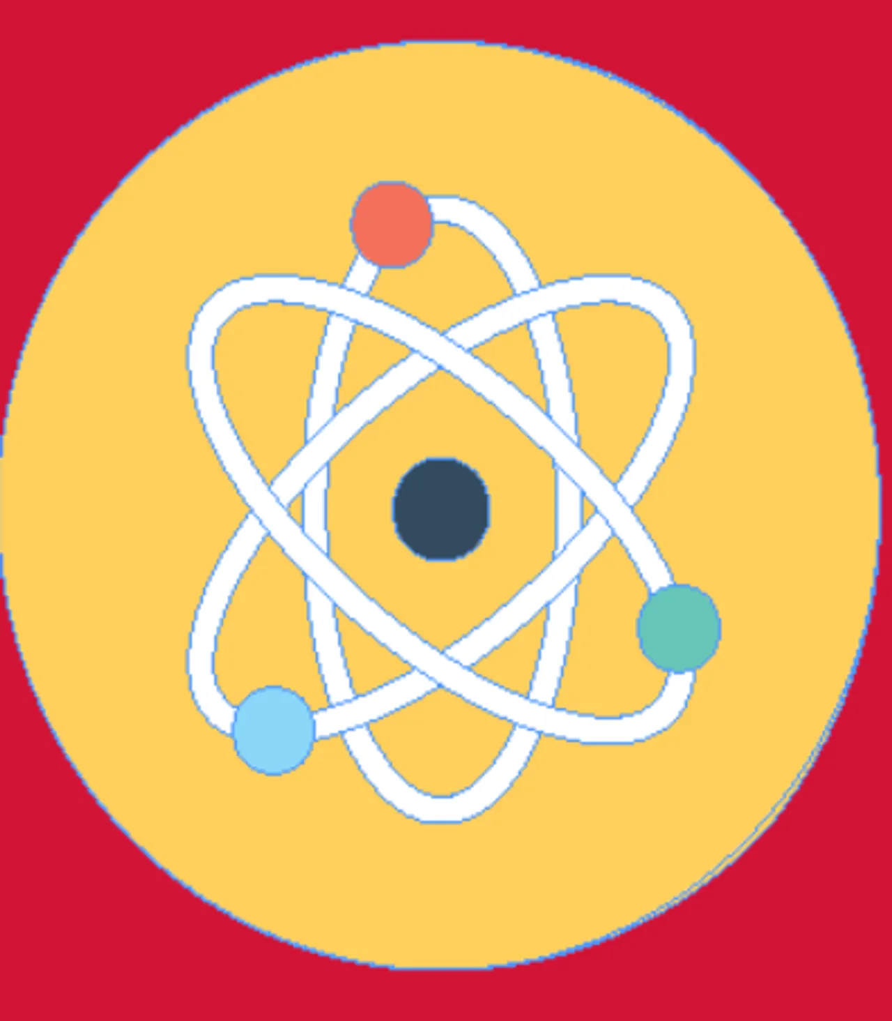Red background with image of math icon