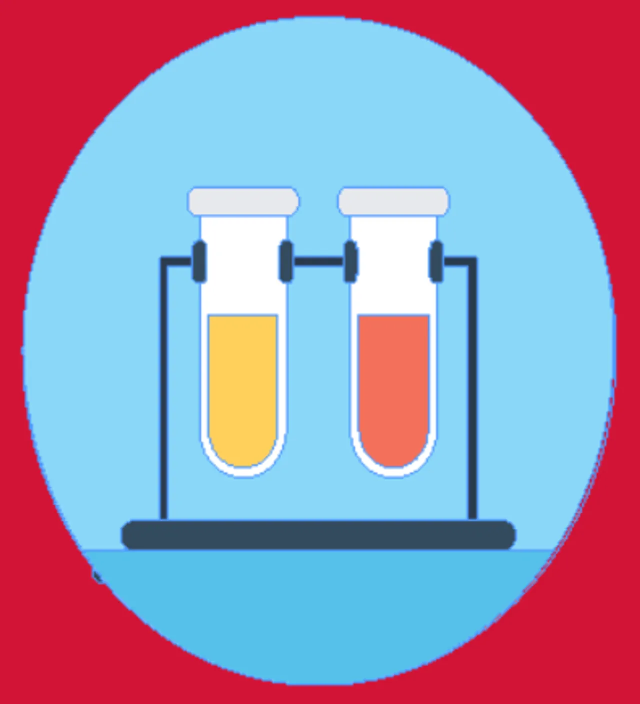 Red background with graphic of health sciences