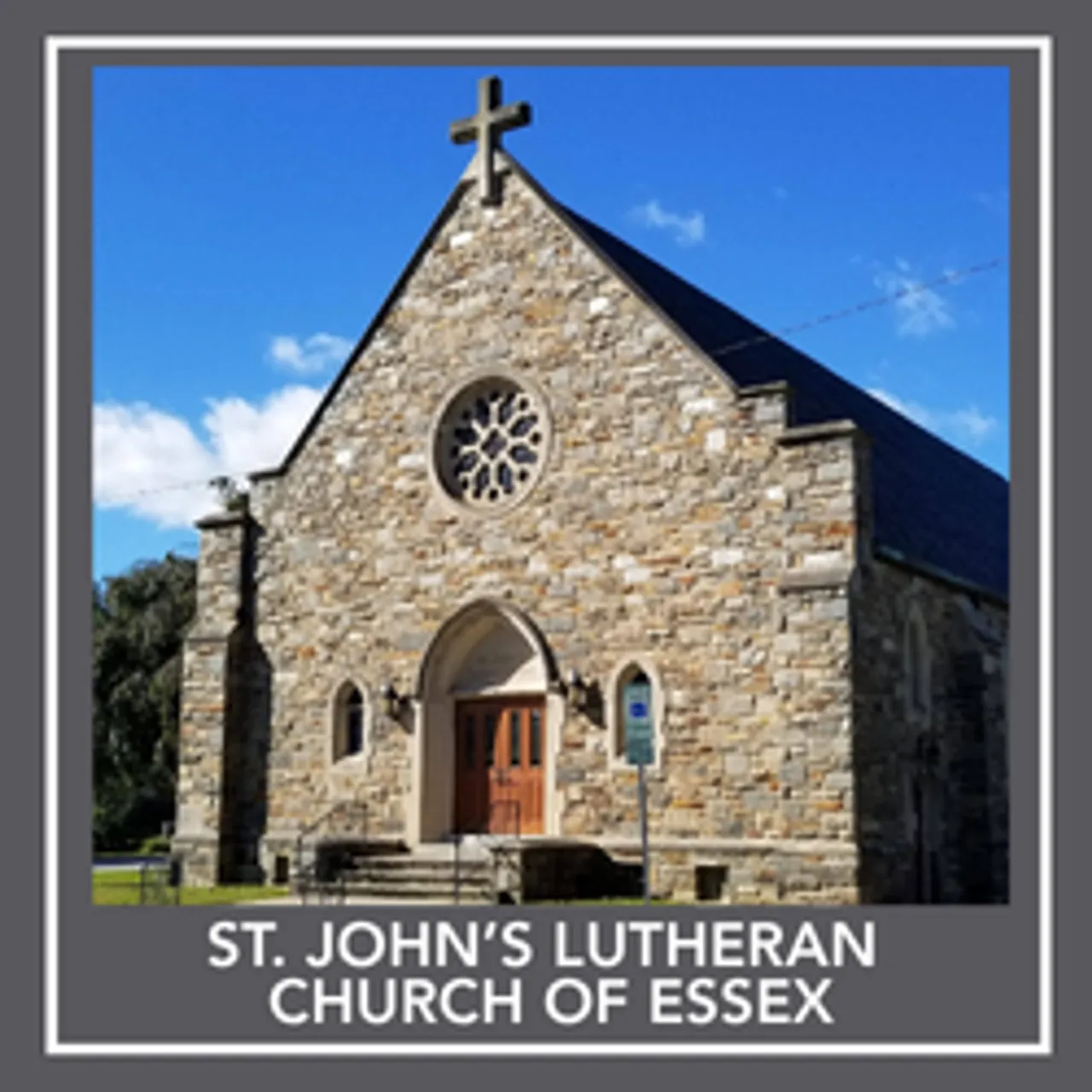 Image of church and church name underneath