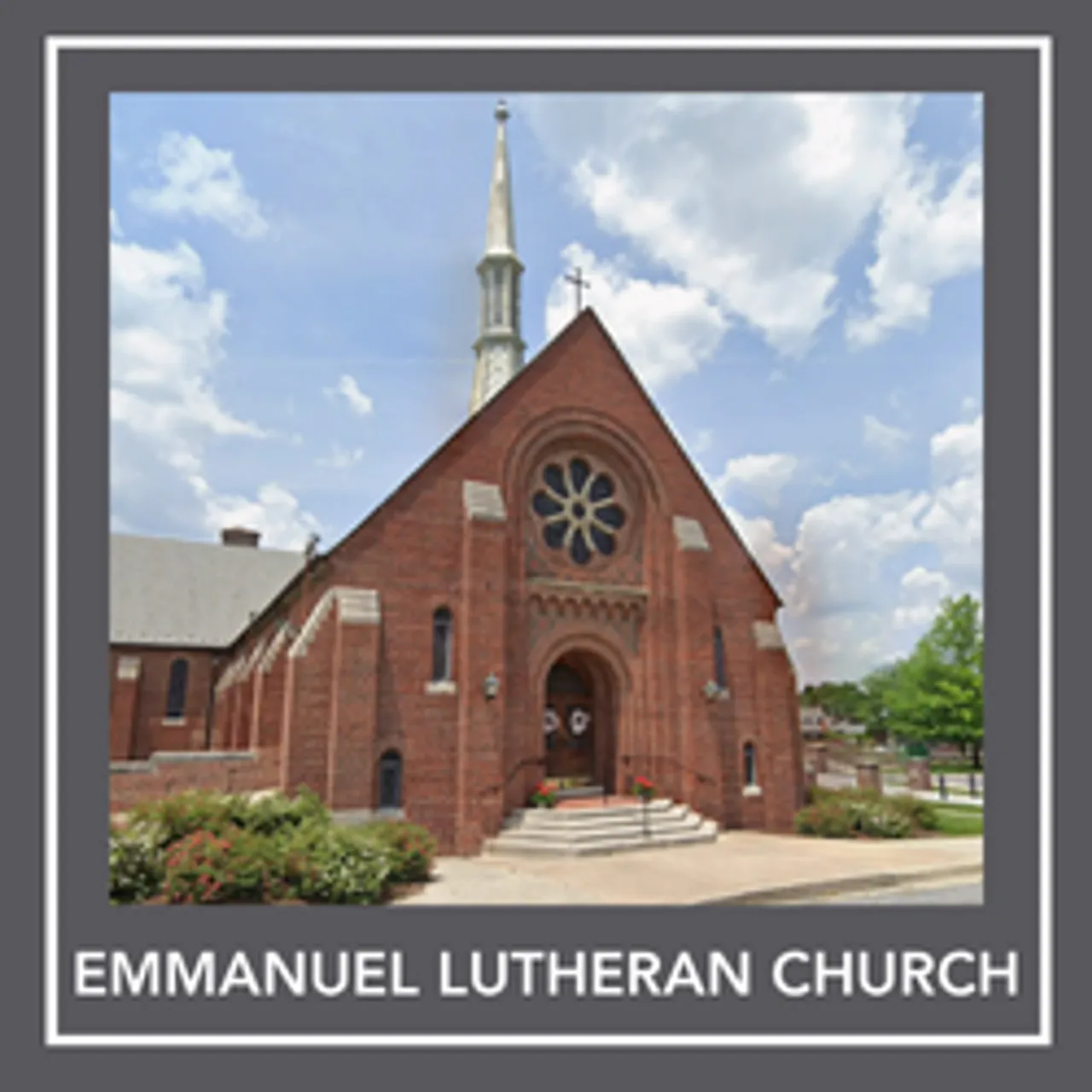 image of church and church name underneath