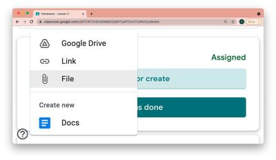 eLearning - Turning an assignment in to Google Drive 1