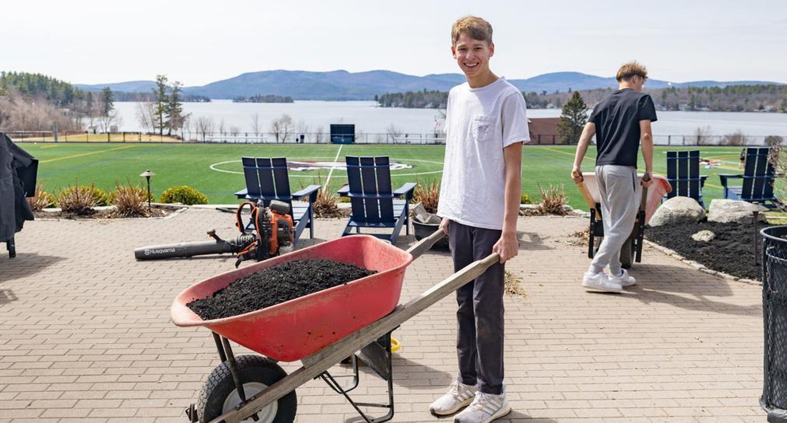 Tending What Matters: Team Palmer Cares for the Lucas Todd Wheeler '18 Memorial Terrace