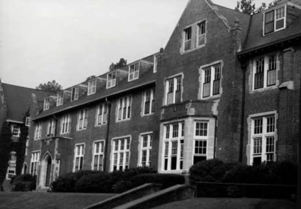 Historic photo of Wilcox Hall on Darlington School's campus.