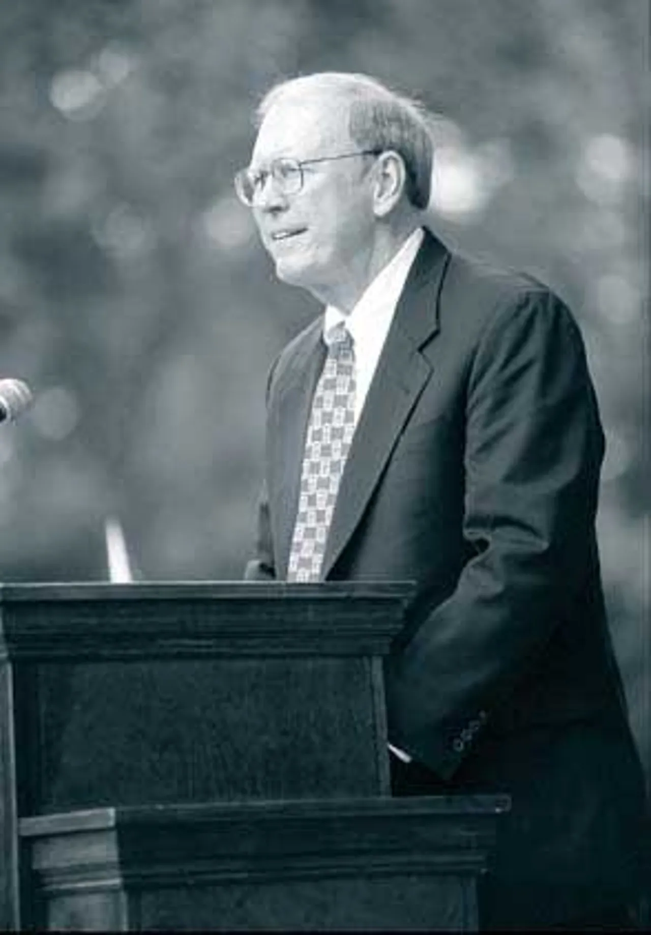 Jim McCallie gives the commencement address.