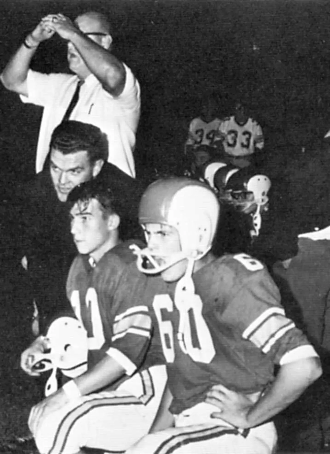 Joe Campbell coaching football in 1967.