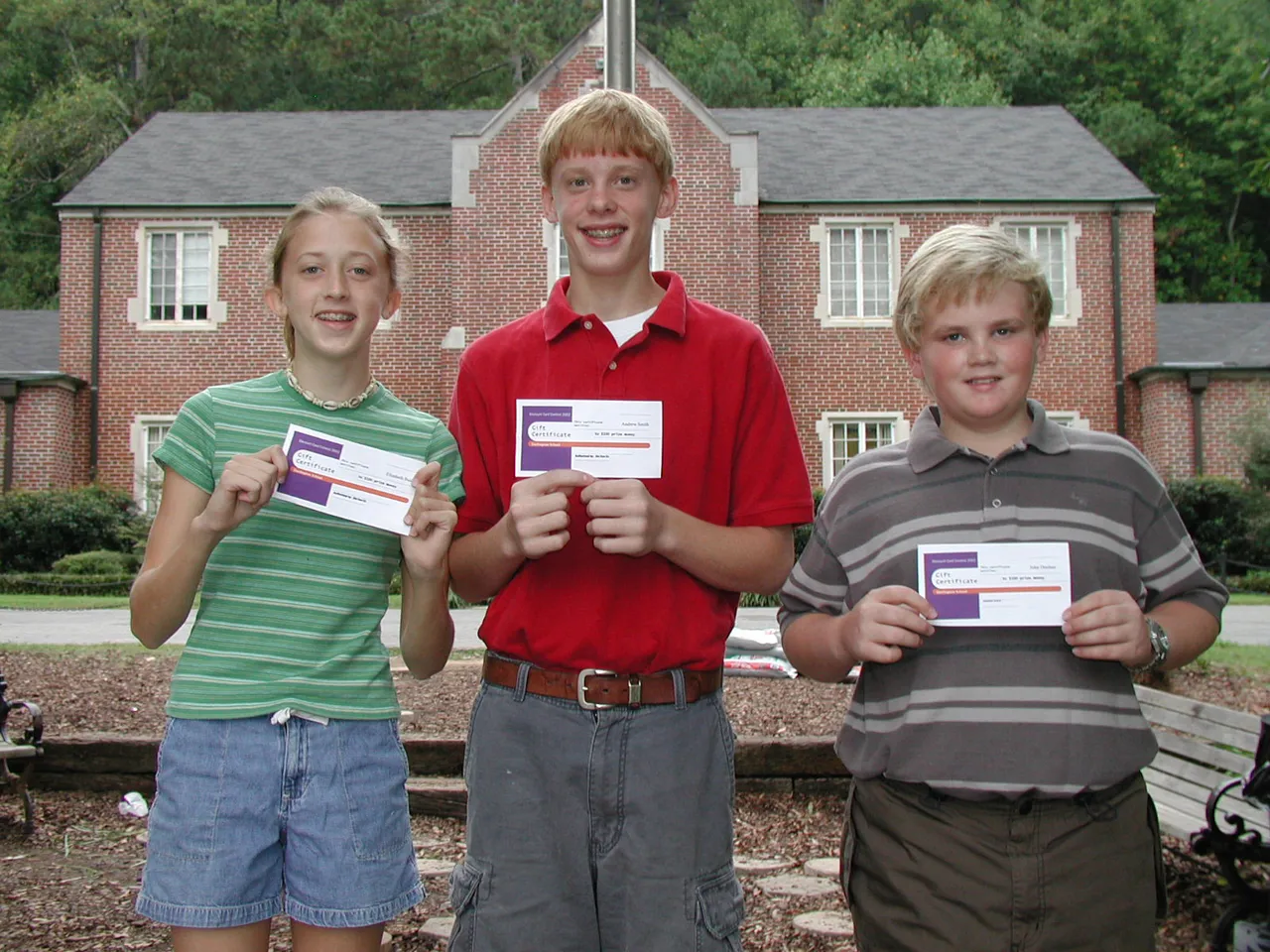 Elizabeth Buice, seventh grade, Andrew Smith, eighth grade, and John Doohan, sixth grade, earned $100 each as top fundraisers in their classes.