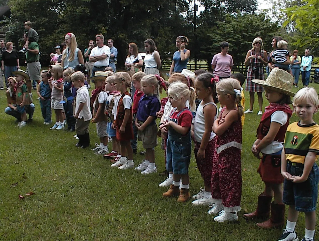 Pre-kindergarterns visited a local farm as part of a unit on the Wild West.