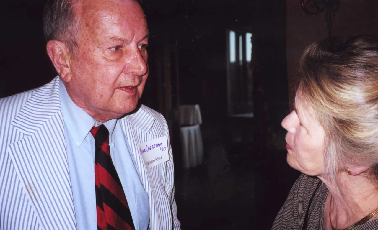 Mike Cheatham '50 with Mary Norton, gift officer for annual giving