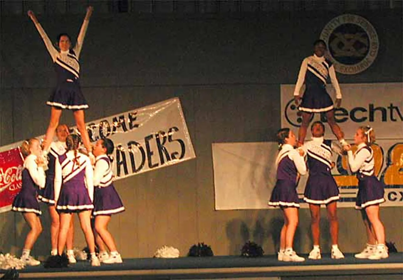 Cheerleaders at Coosa Valley Fair