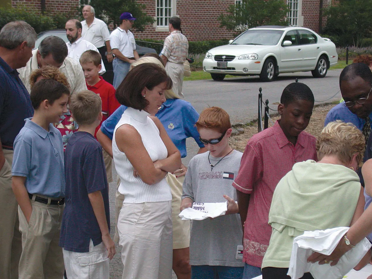 During orientation, each new student receives a Middle School T-shirt.