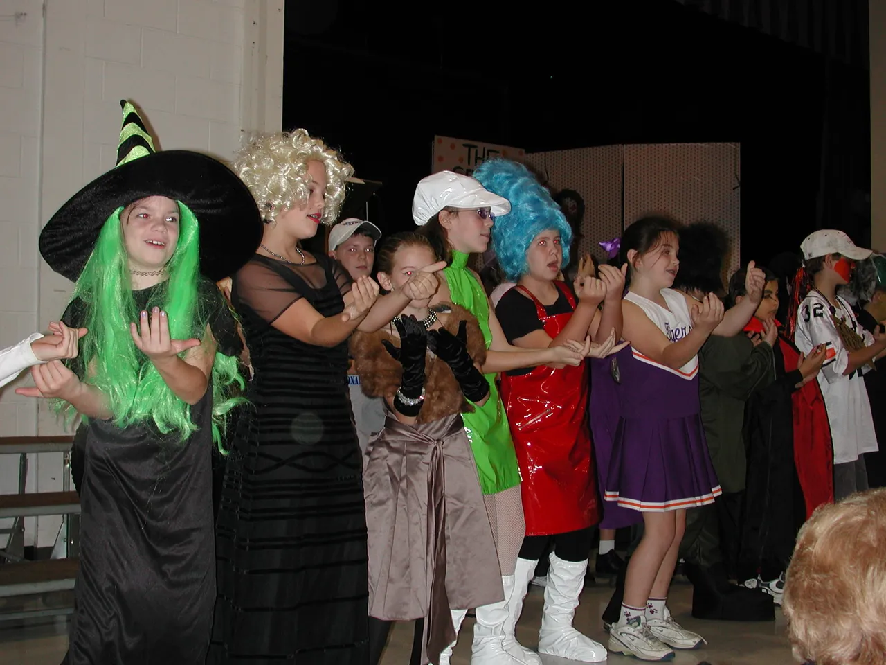 An array of spooky creatures met in the Lower School gym with one thing in mind --to create ghostly giggles.
