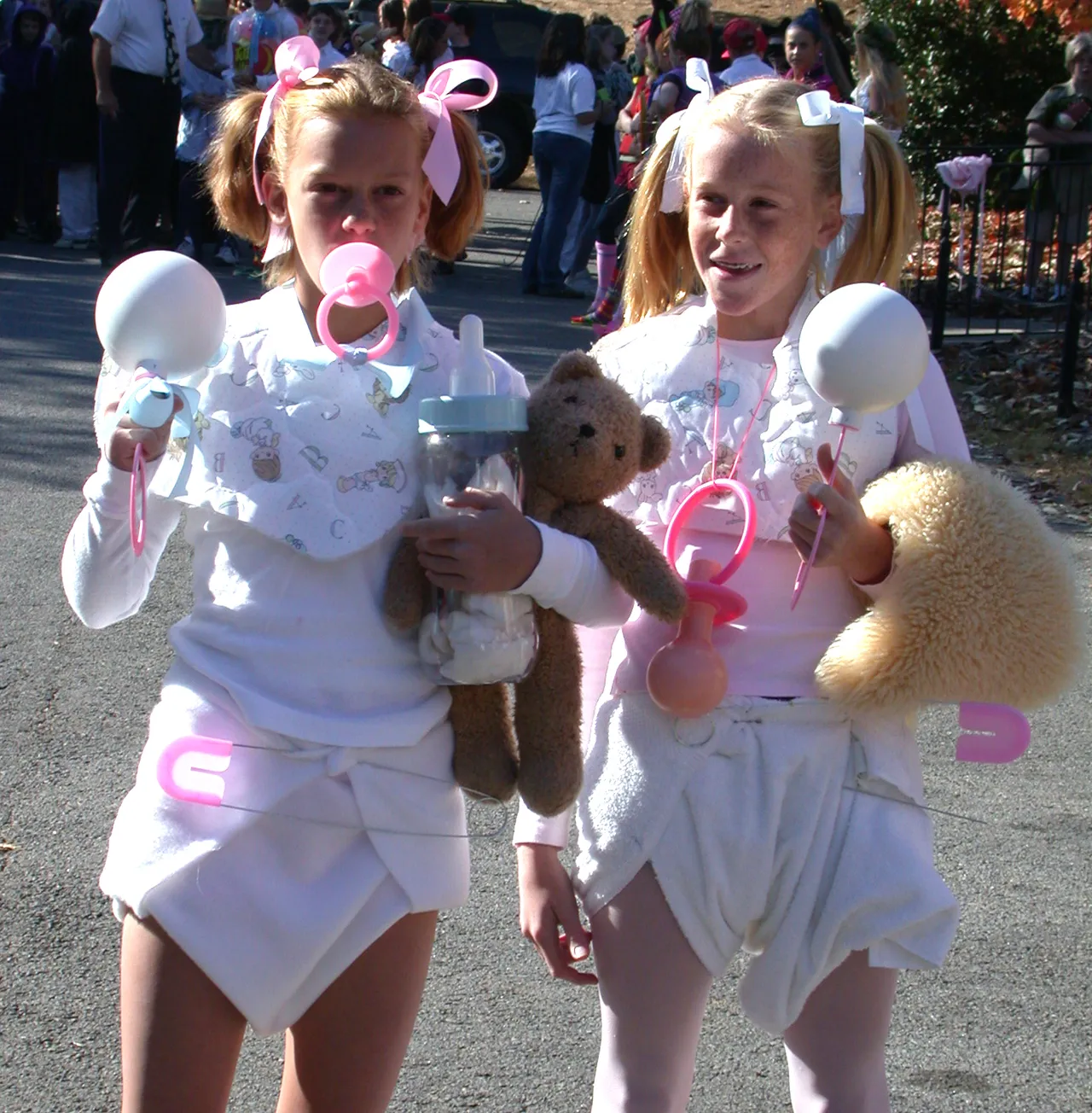 Brennan Riddle and Emily Brock were babied in the parade.
