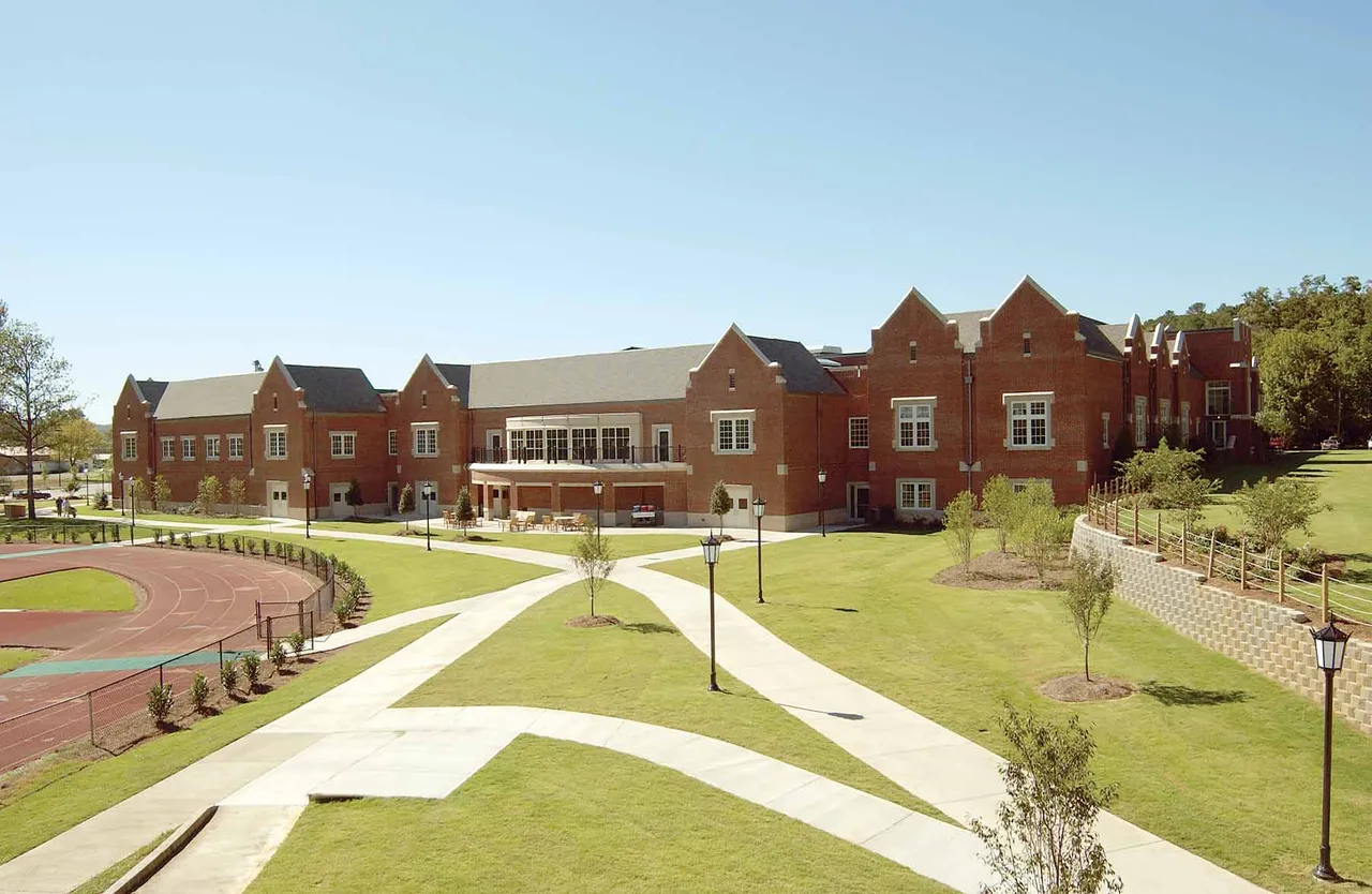 The A.J. Huffman '67 Memorial Athletic Center was designed with spectators in mind, encompassing lots of glass and open spaces.