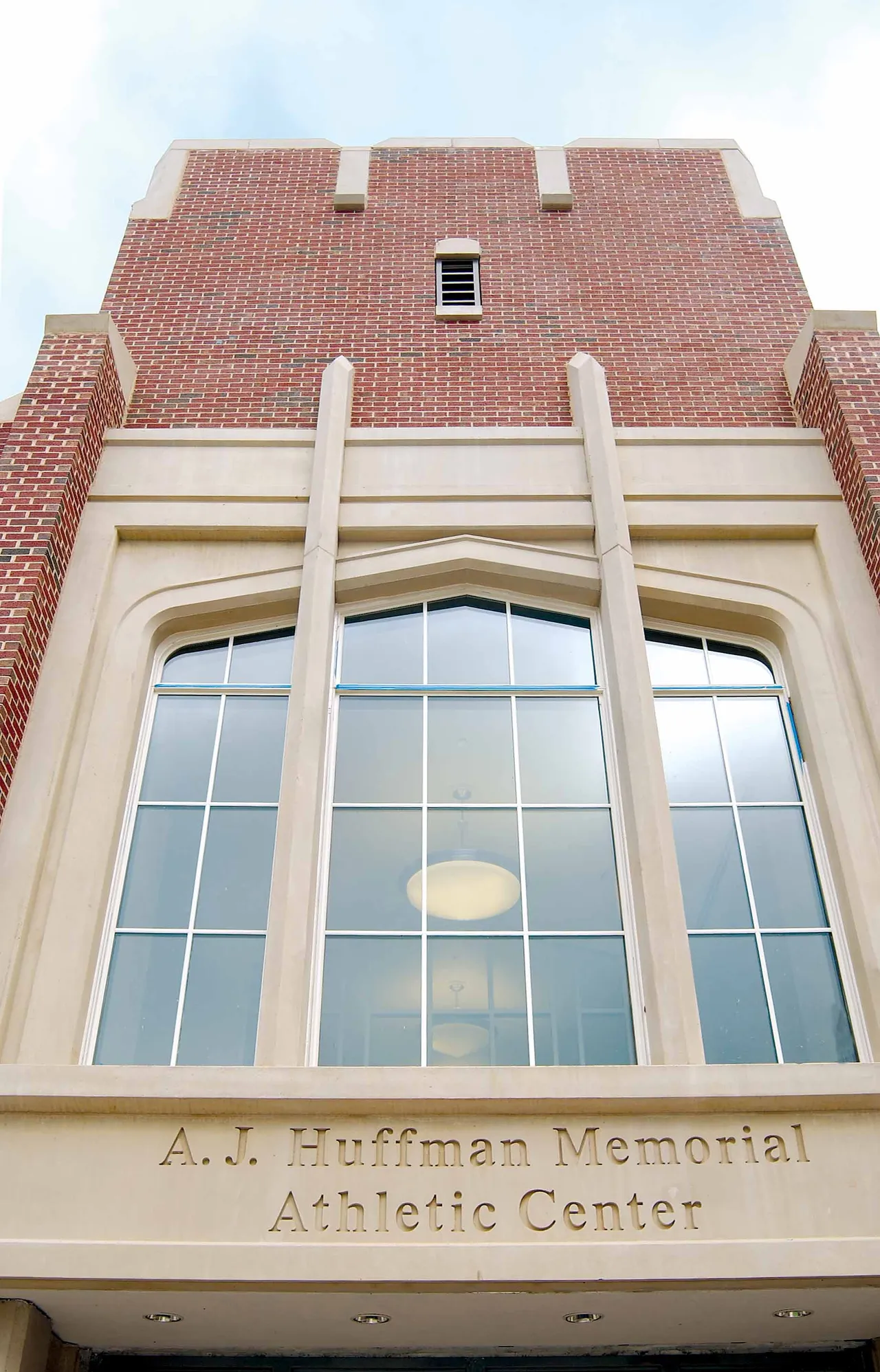 The A.J. Huffman '67 Memorial Athletic Center was designed with spectators in mind, encompassing lots of glass and open spaces.