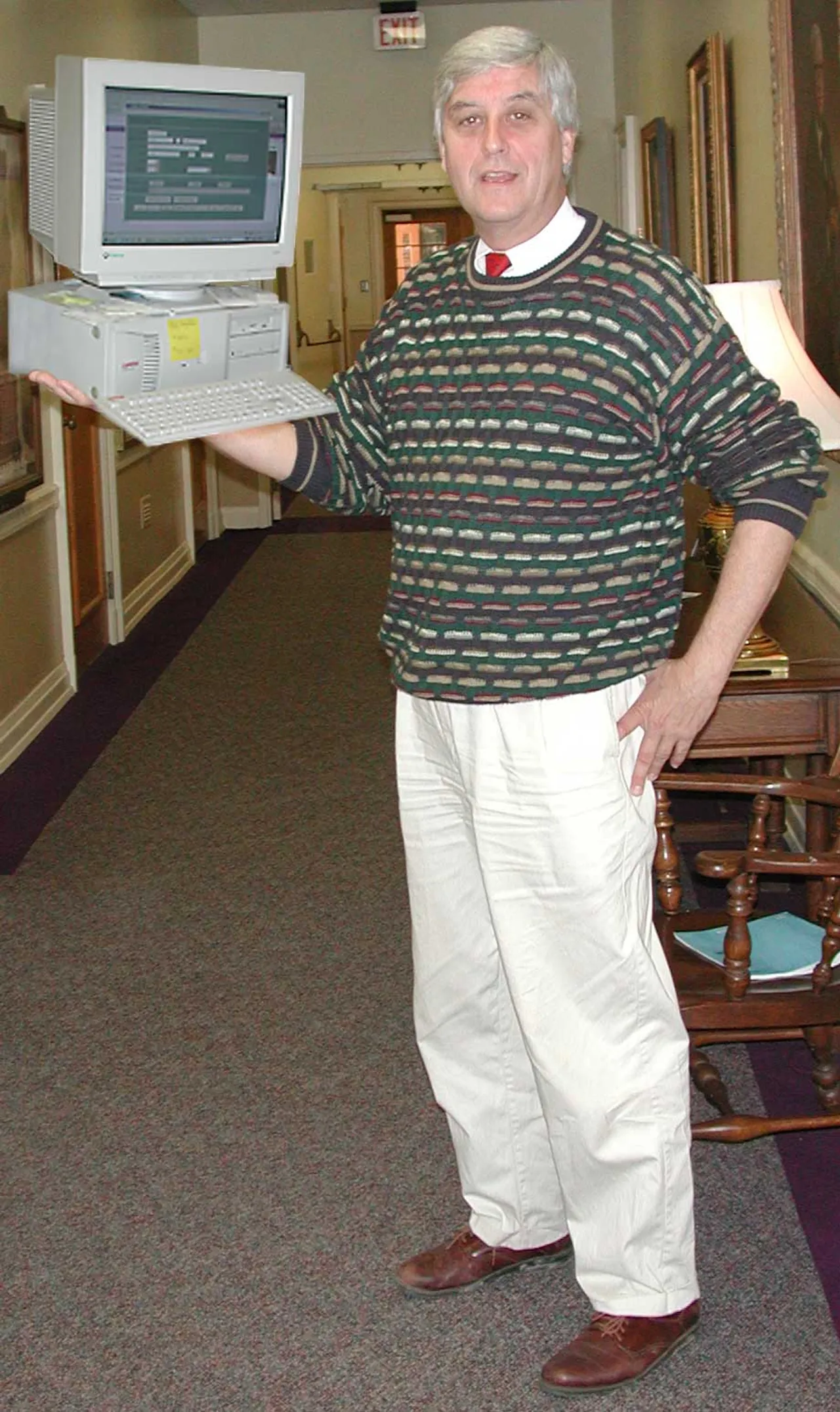 The new chair of the ITC department flexes his computer muscles.