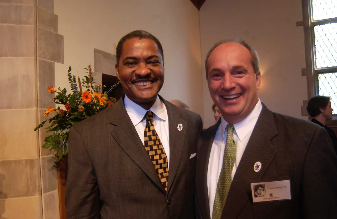 Dr. Elson Floyd and former Darlington roommate Thom Young.