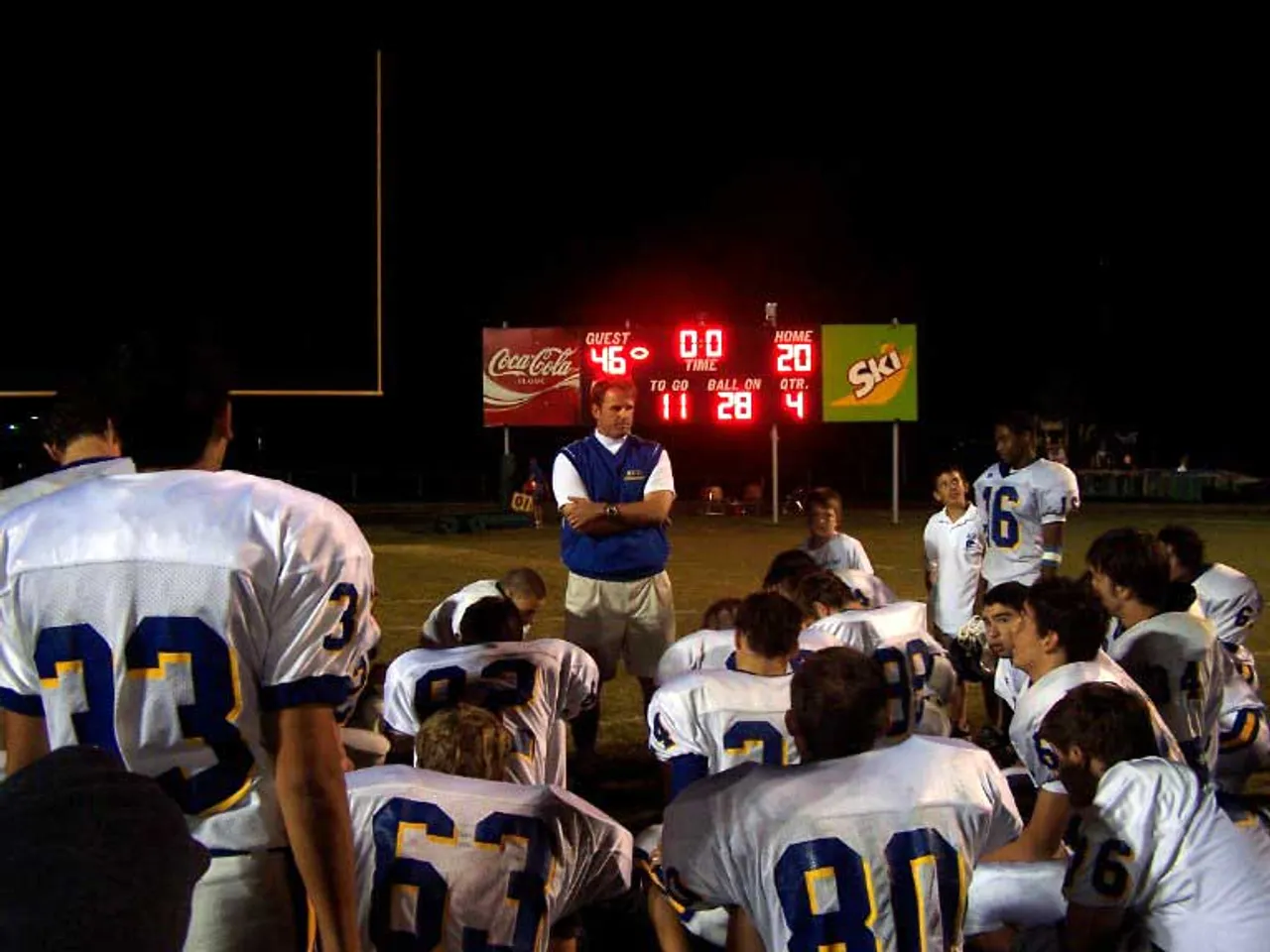 Coach Green talks to KCD players