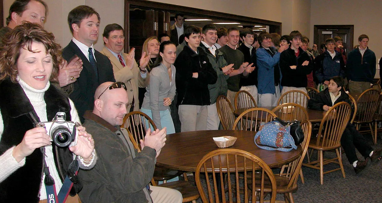 Friends, faculty, and family turned out to congratulate the signing seniors.