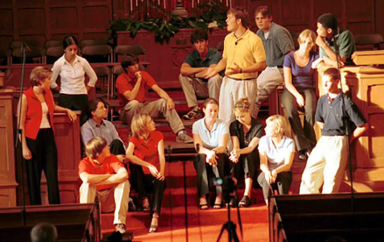 The Musical Theater class performs in the Chapel last May.