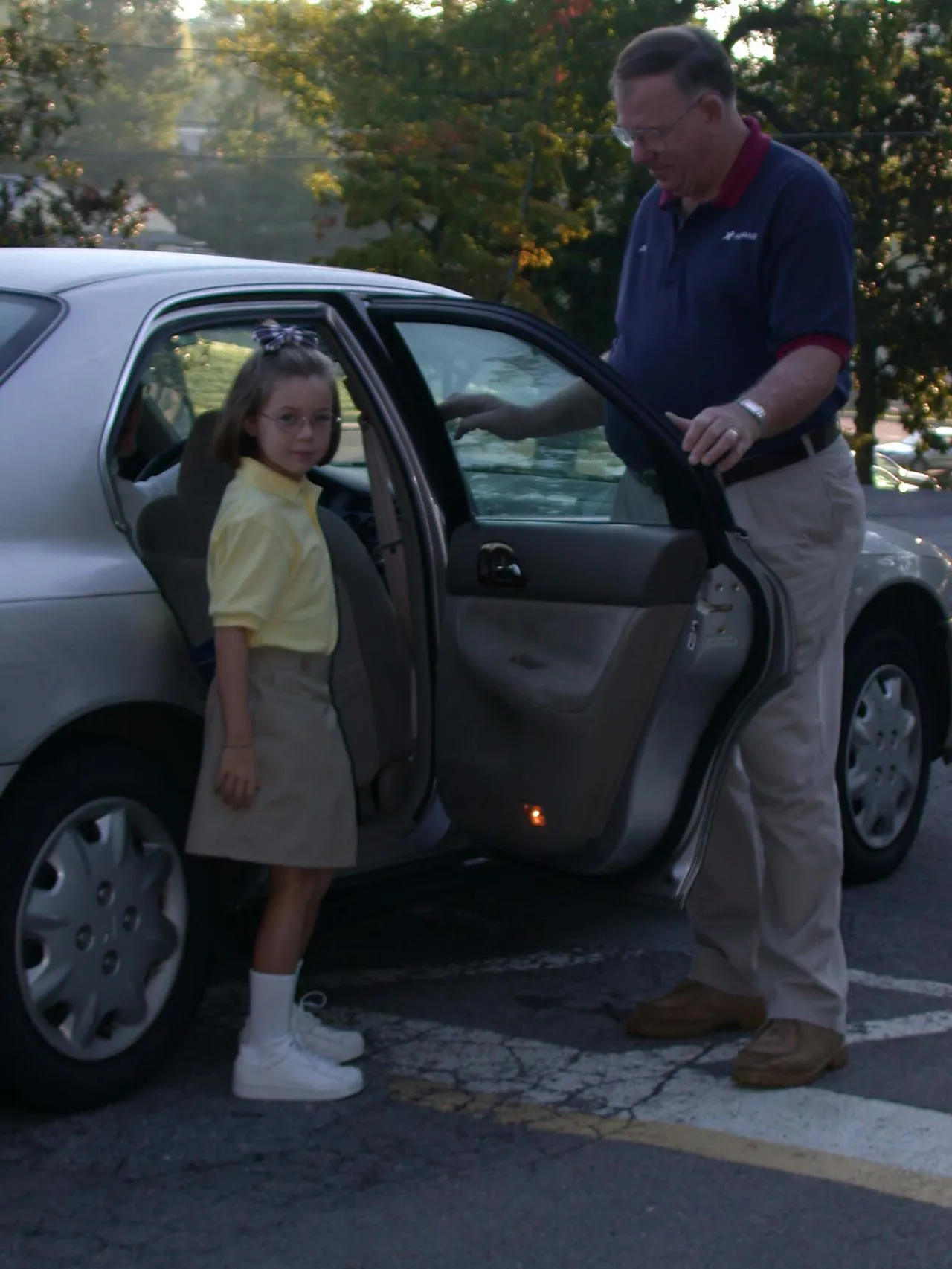 For the first time, students at the Lower School stepped from their cars wearing uniforms.