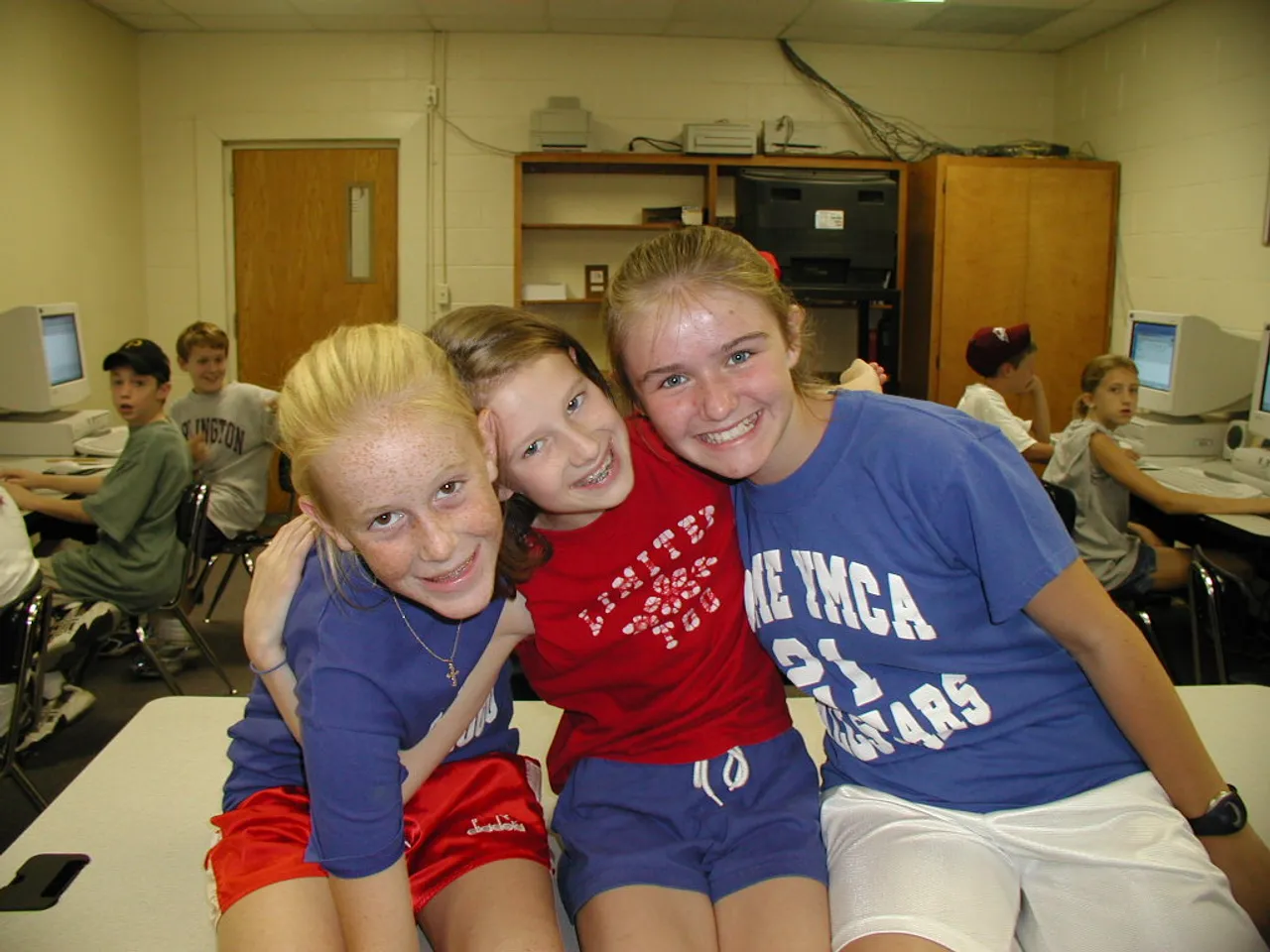 Displaying their love of country and illustrating their love and concern for others, Middle School students wore red, white, and blue during a Stucco Day held to benefit the American Red Cross and the victims of the attacks on America.