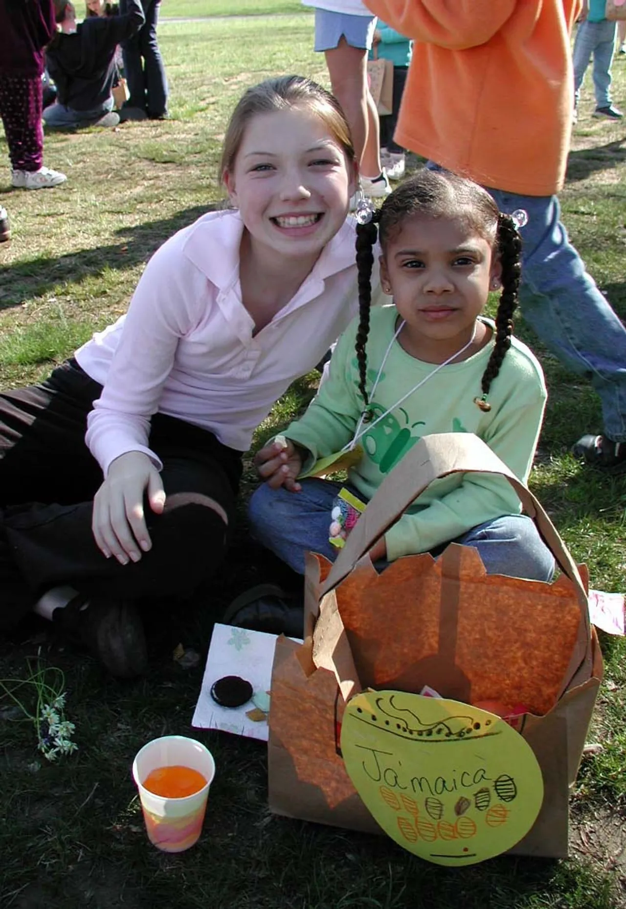 Hedy Stegner, seventh grade, takes a break from the hunt.