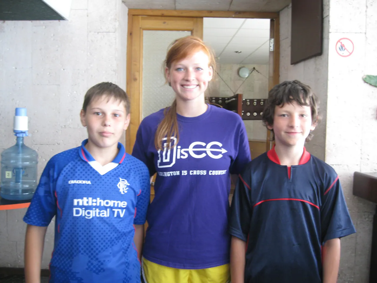 Margaret Hjort ('11) with two campers.