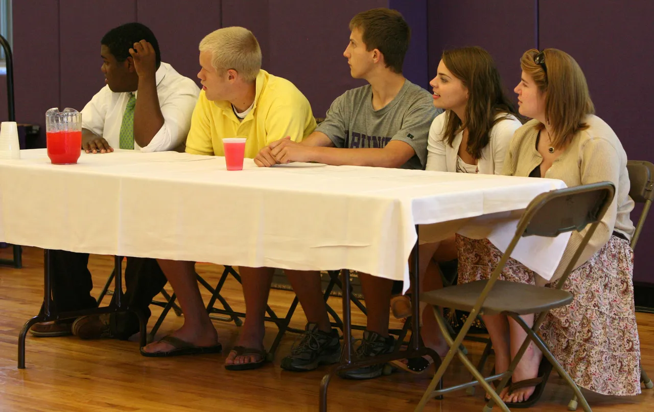 A student panel spoke on different aspects of campus life.