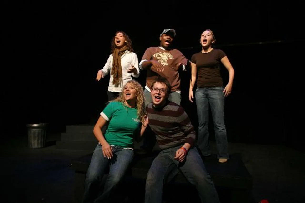Logan O'Riley (front right) in "Actin' Out."