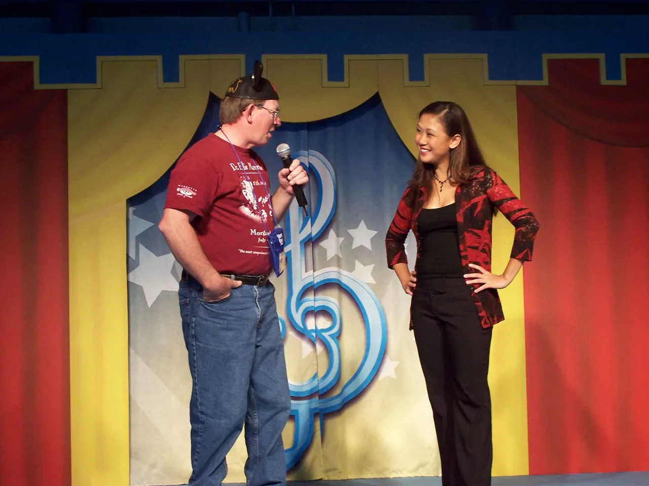 Disney presents Band Director Bill King with his very own Mickey Mouse ears.