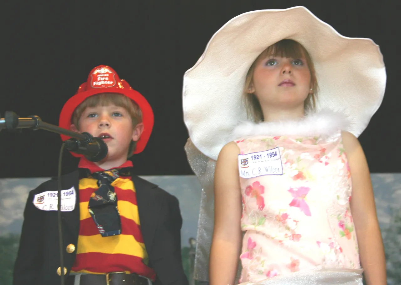 Tanner Shadday and Emery Hall as Dr. and Mrs. C.R. Wilcox