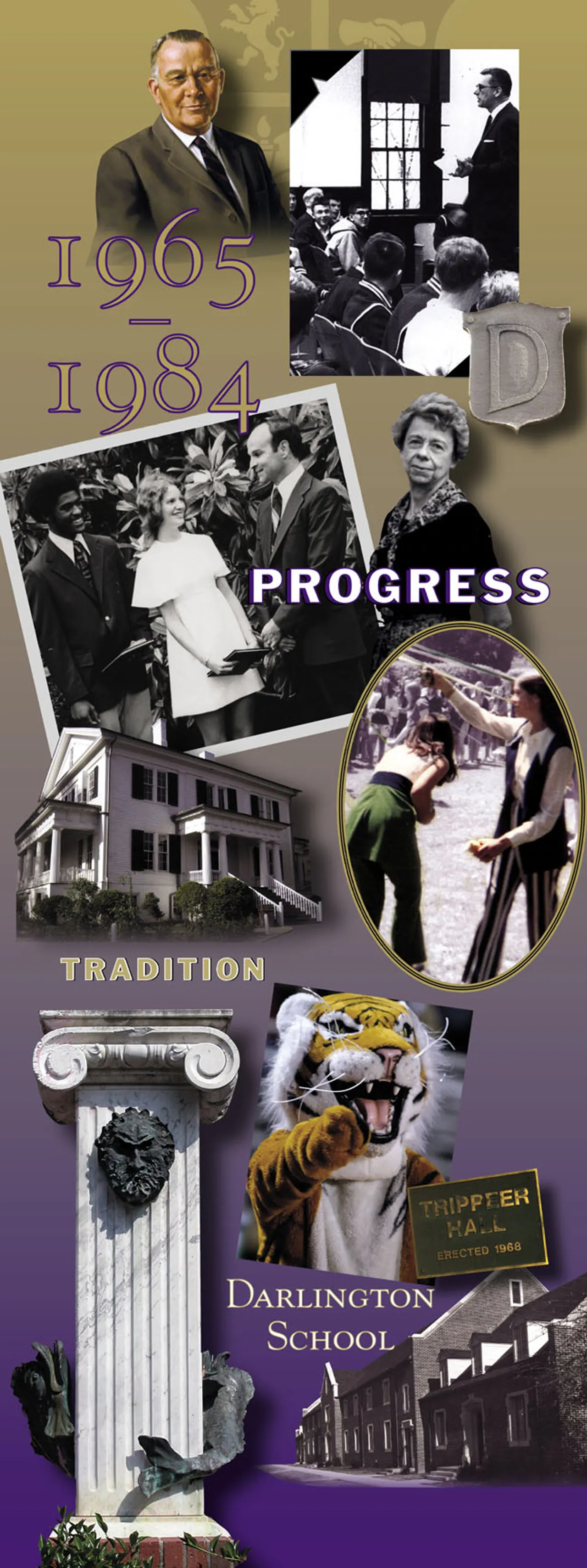 Rome Area History Museum window display banner, 1965-1984