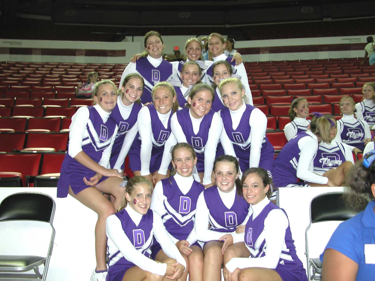 Junior varsity cheerleading squad