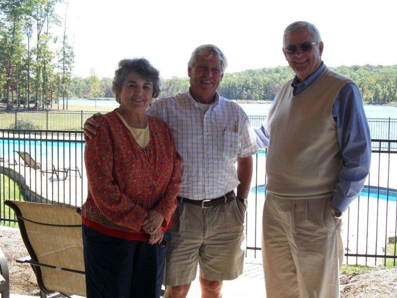 Emma Jordan, Edmond Cash and Bill Jordan ('54)
