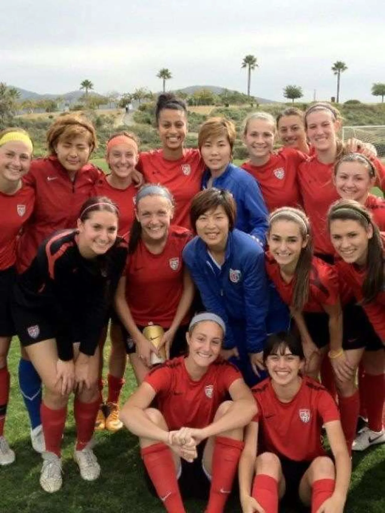 Wetherington with the U18 Women’s National Team in China