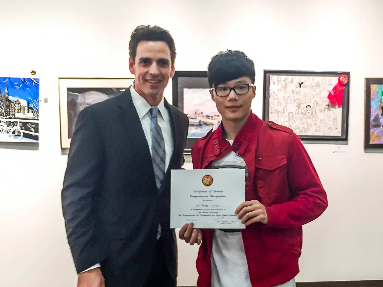 Rep. Tom Graves (R-GA-14) and JC Wang ('17) [Photo by Paul O'Mara]