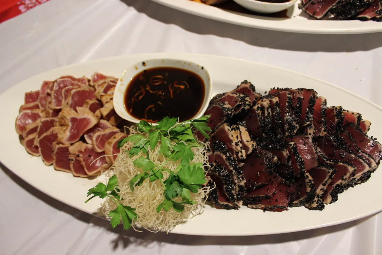 The Dining Services team contributed their talents to the seared ahi tuna served at this year's Chinese New Year celebration at Thornwood House.