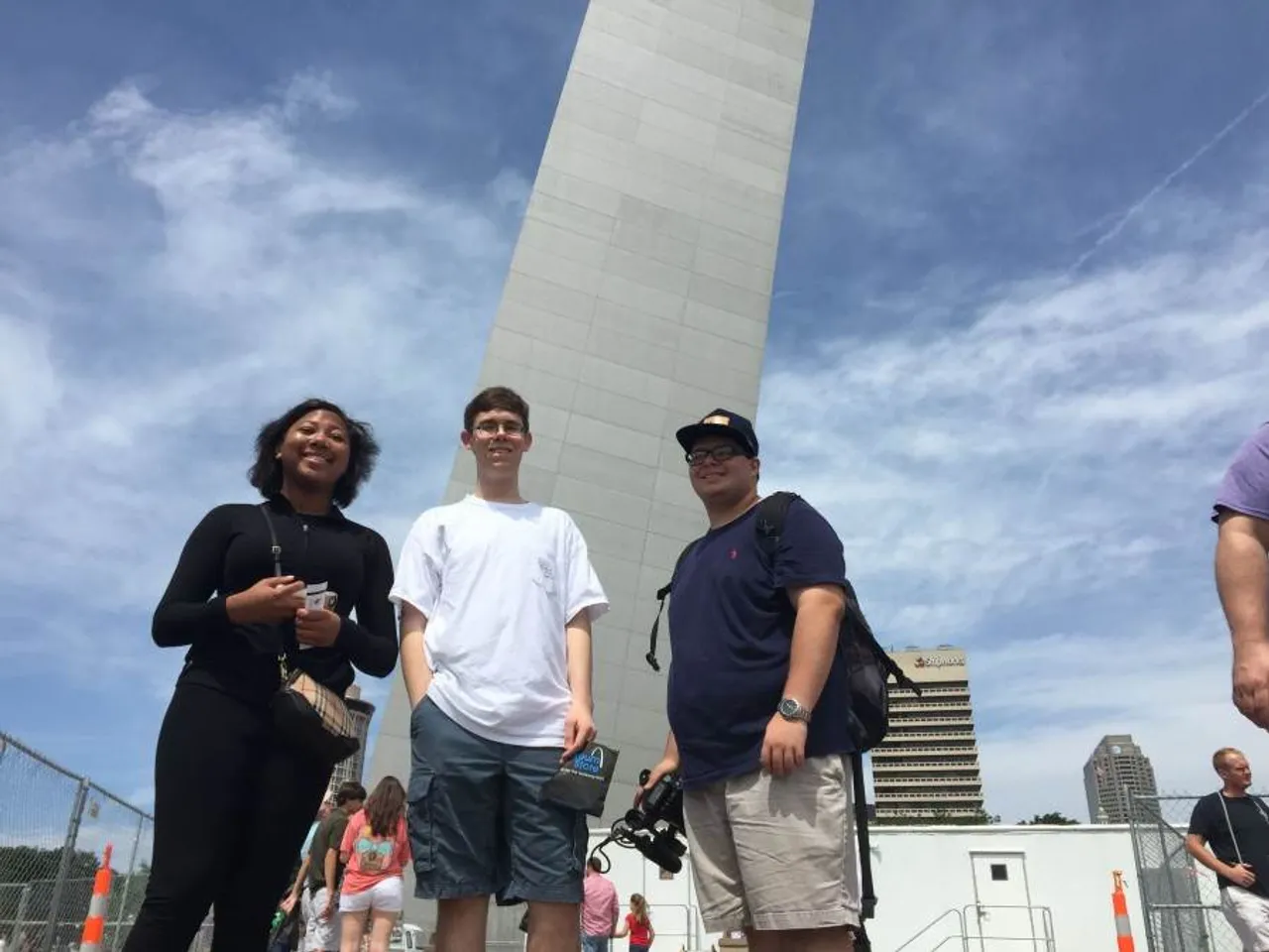 Junior Emily Orr, senior Ethan Pender and junior Matthew McConnell visit the Gateway Arch in St. Louis.