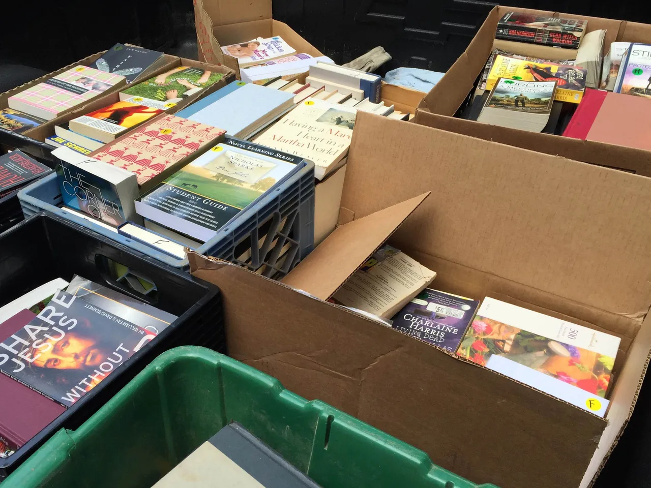 The bin in the Upper School Library collected 438 books for inmates this spring!