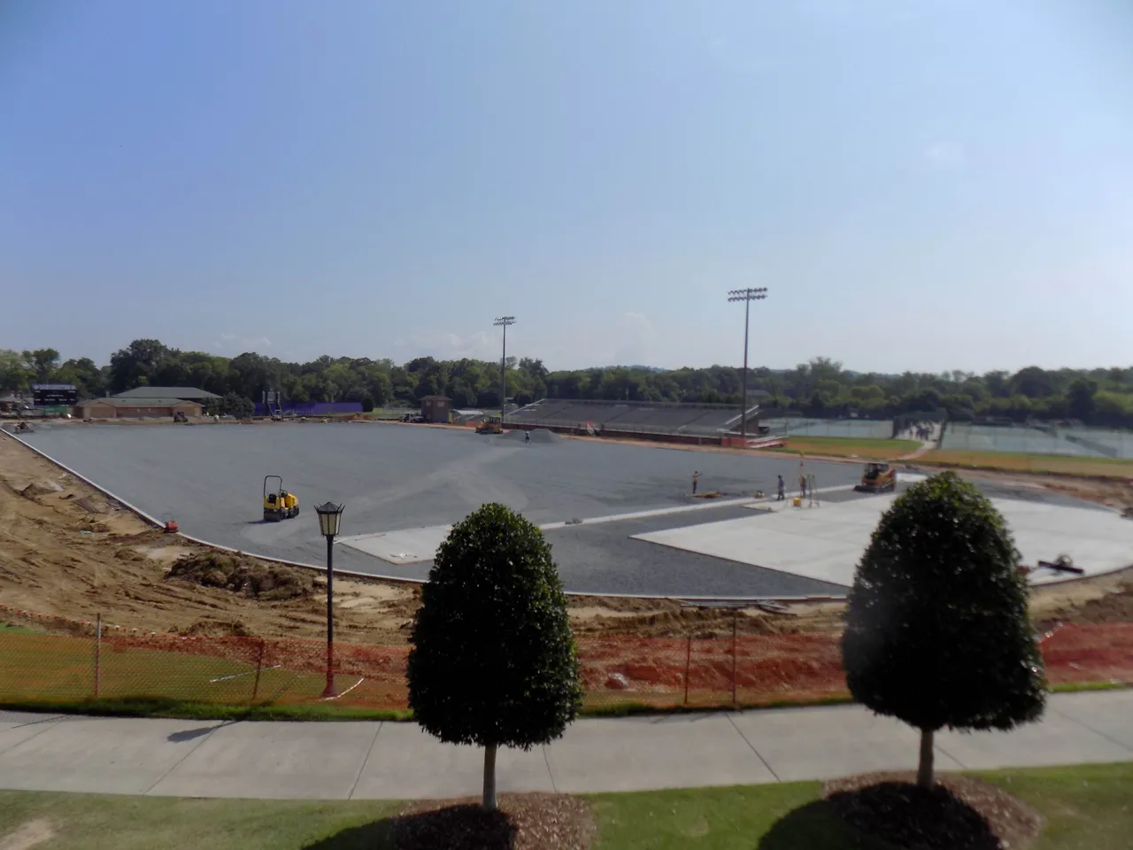 Jerry Sharp Field is prepared for the installation of synthetic turf.