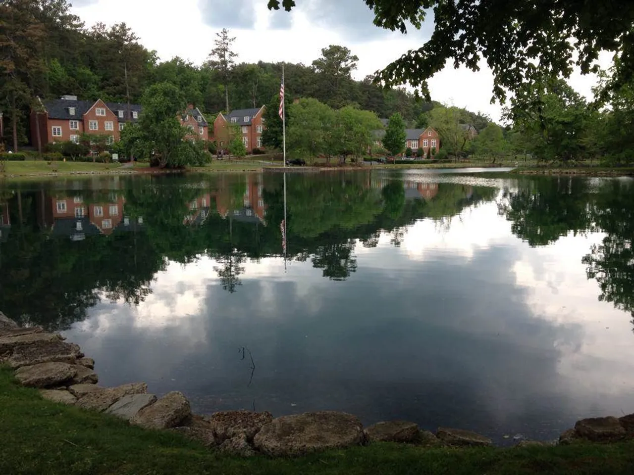 Dr. Elson S. Floyd ('74) Legacy Point captured from the Sennett Bell Tower side of Silver Lake.