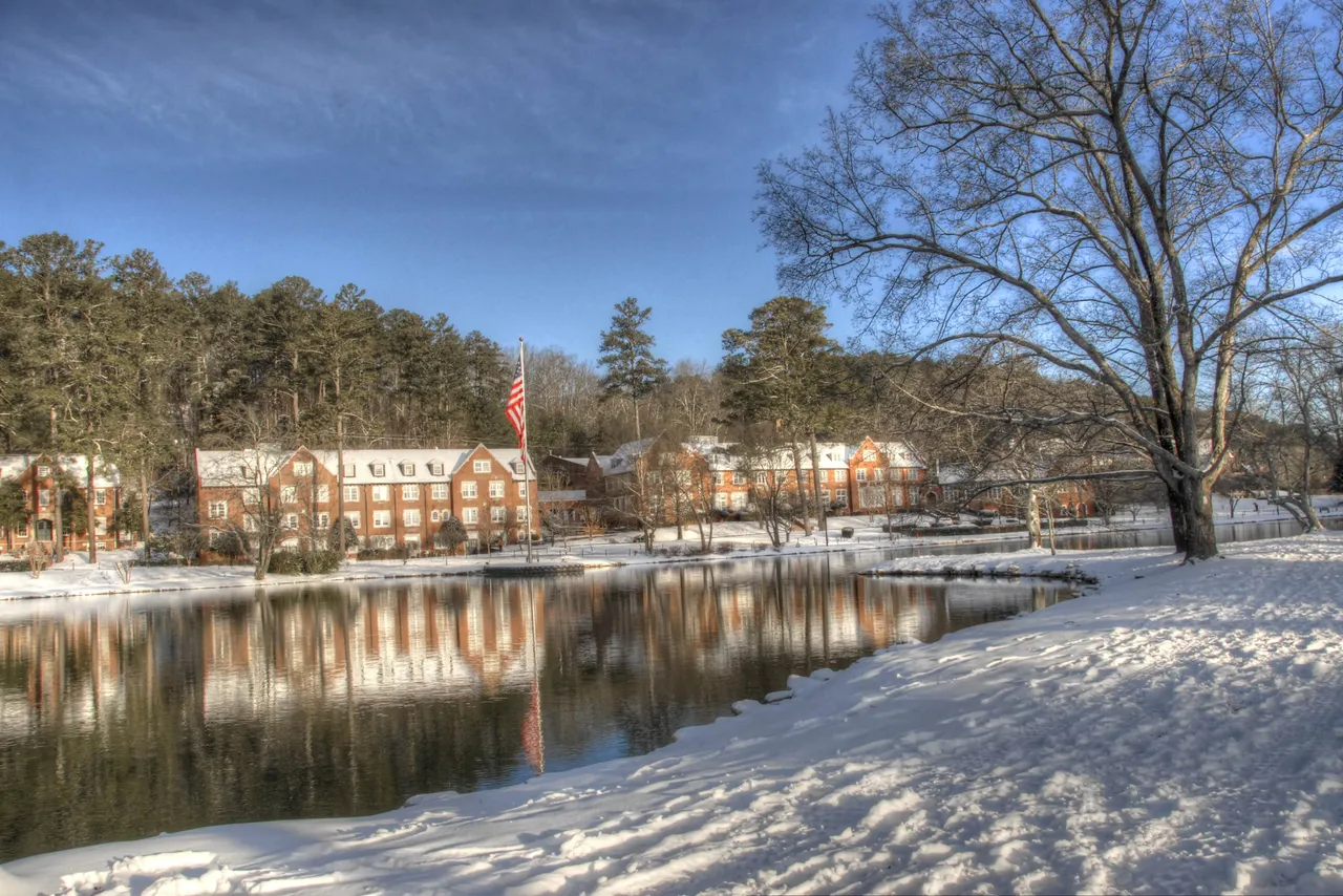 Dr. Elson S. Floyd ('74) Legacy Point during a rare winter snow.