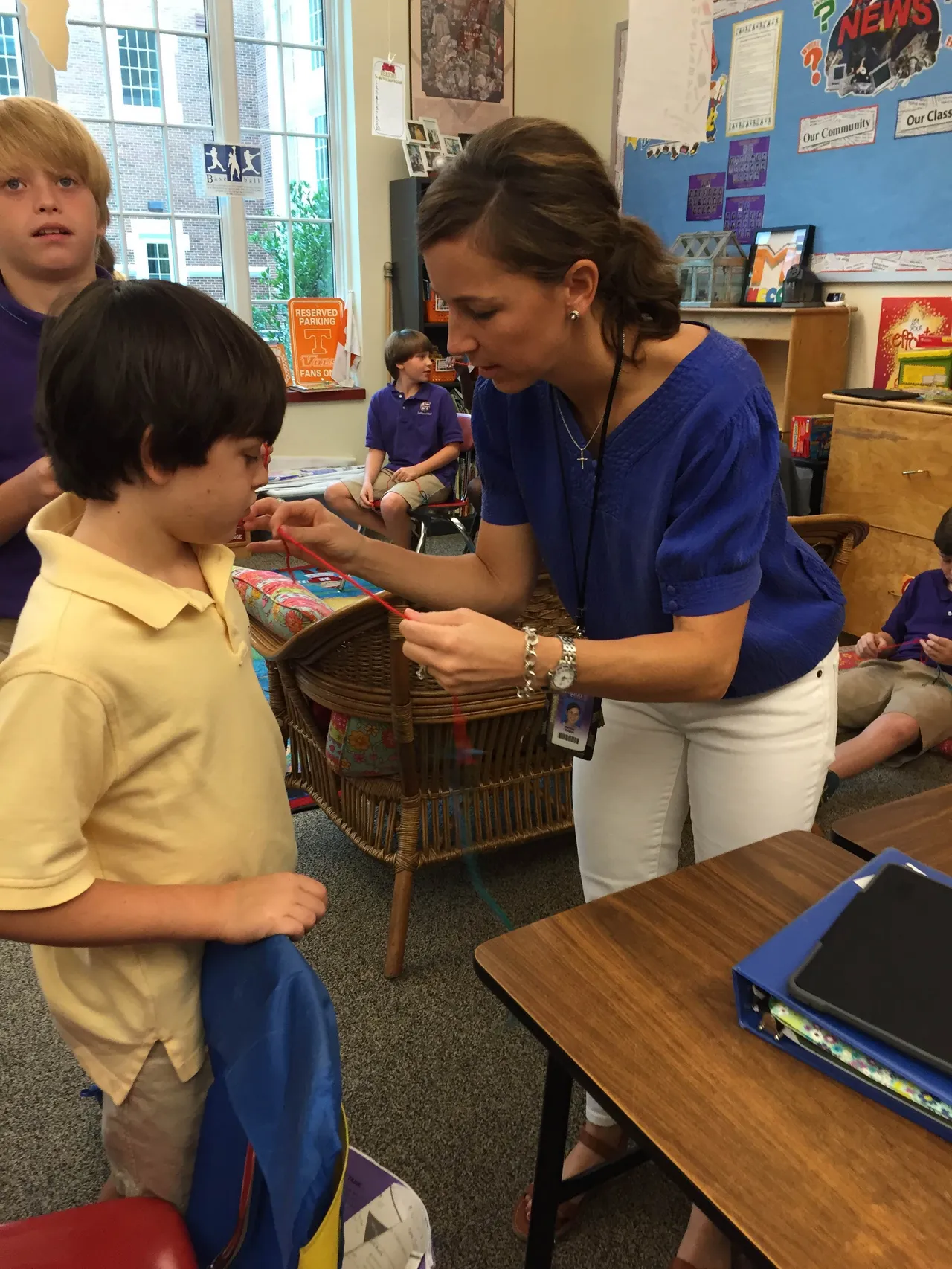 Spanish teacher Ashley Evans brought a recent professional development trip to Peru to life with the help of several colleagues after the group organized a full day of learning activities related to the Inca civilization for students in grades 3-5.