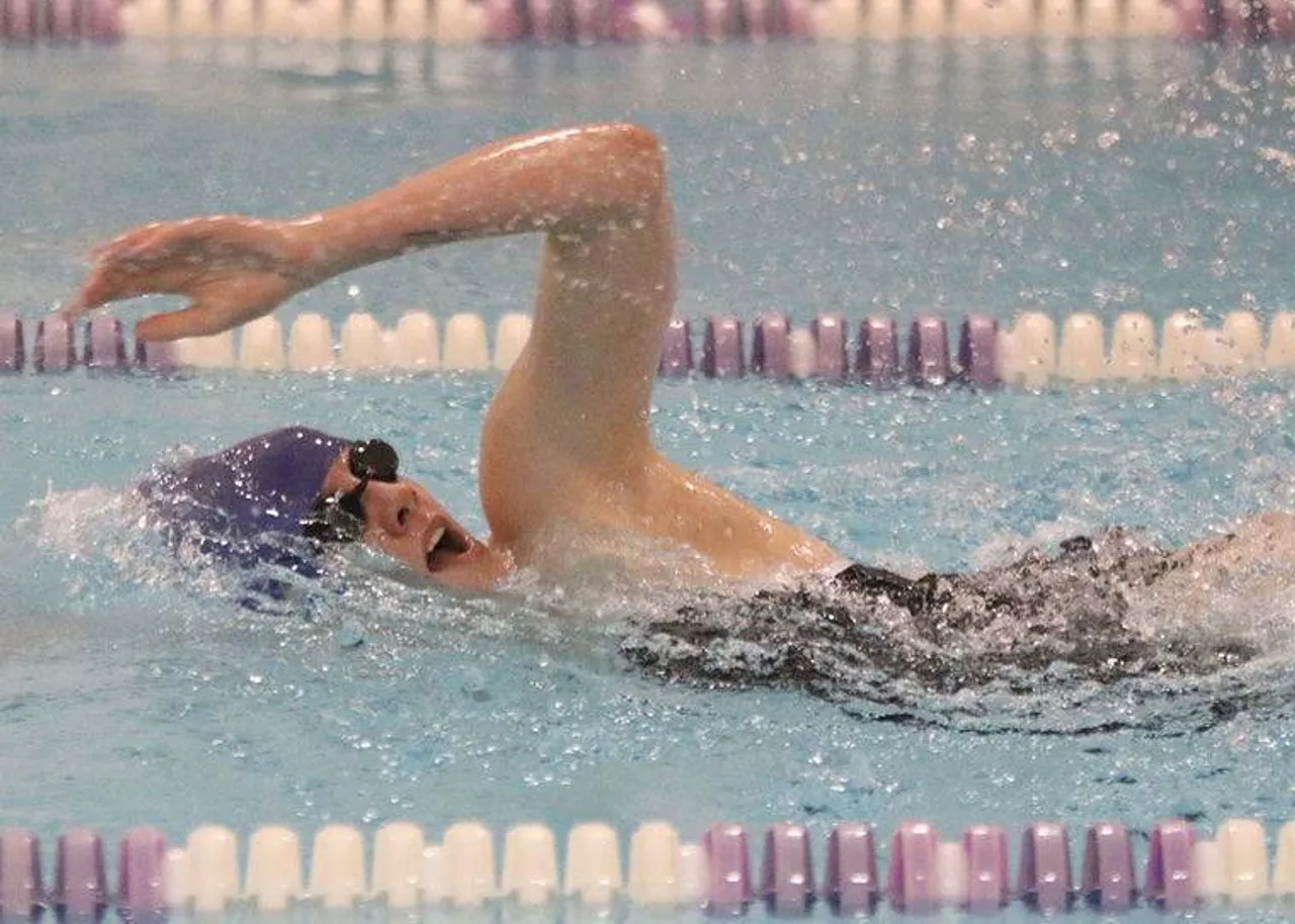 Senior Mary Margaret Wright swims her opening leg of the girls' 400-yard freestyle relay during a meet against Northwest Whitfield on Thursday, Jan. 7, 2016, at Darlington. The Lady Tigers' team won with a time of 4:50.42. (Jeremy Stewart/RN-T.com)