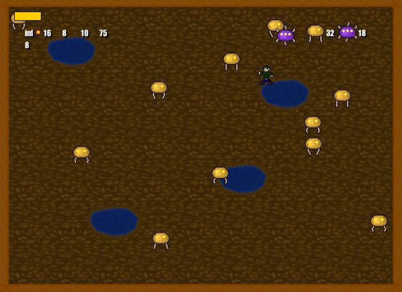 Project: Top Down Shooter, a video game created by Elliot Kinney ('19) and Julian Porto ('17) for which they placed in second in the game design category