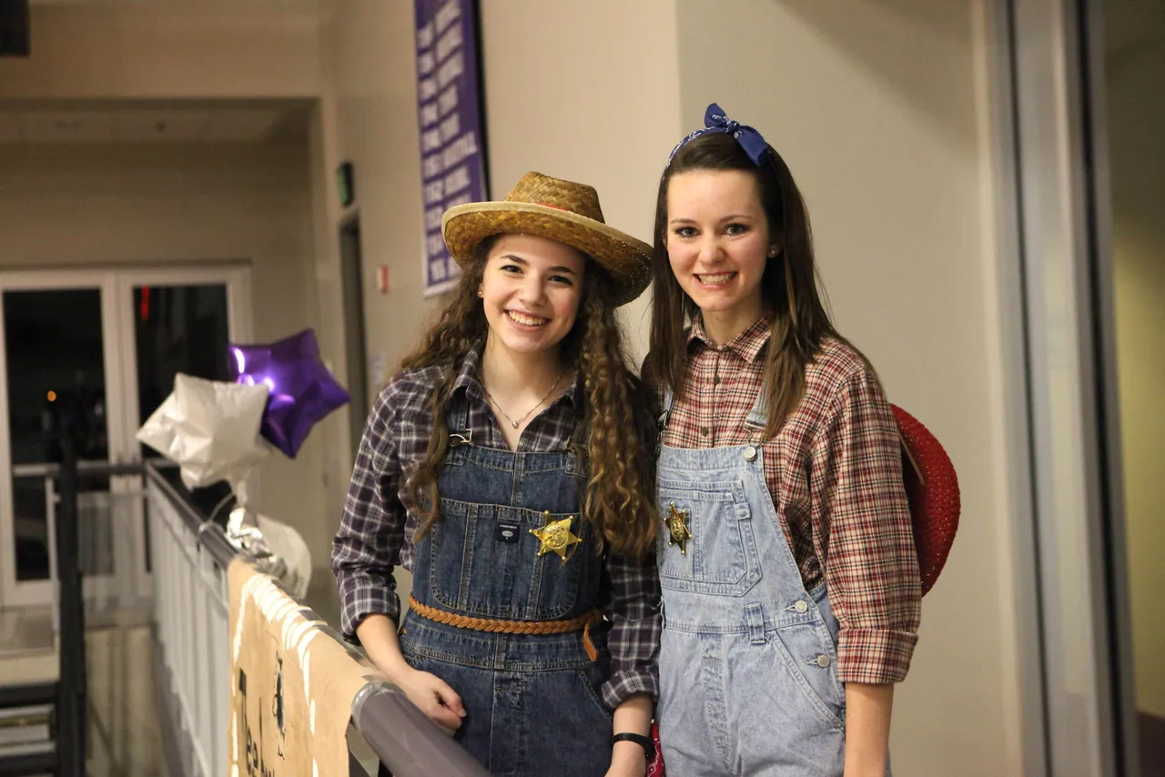 Senior Megan Healy (right) represents Cooper House during RUMPUS weekend.