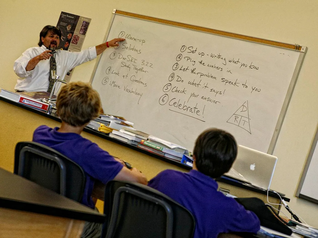 Randy Smith teaches science in Thatcher Hall.