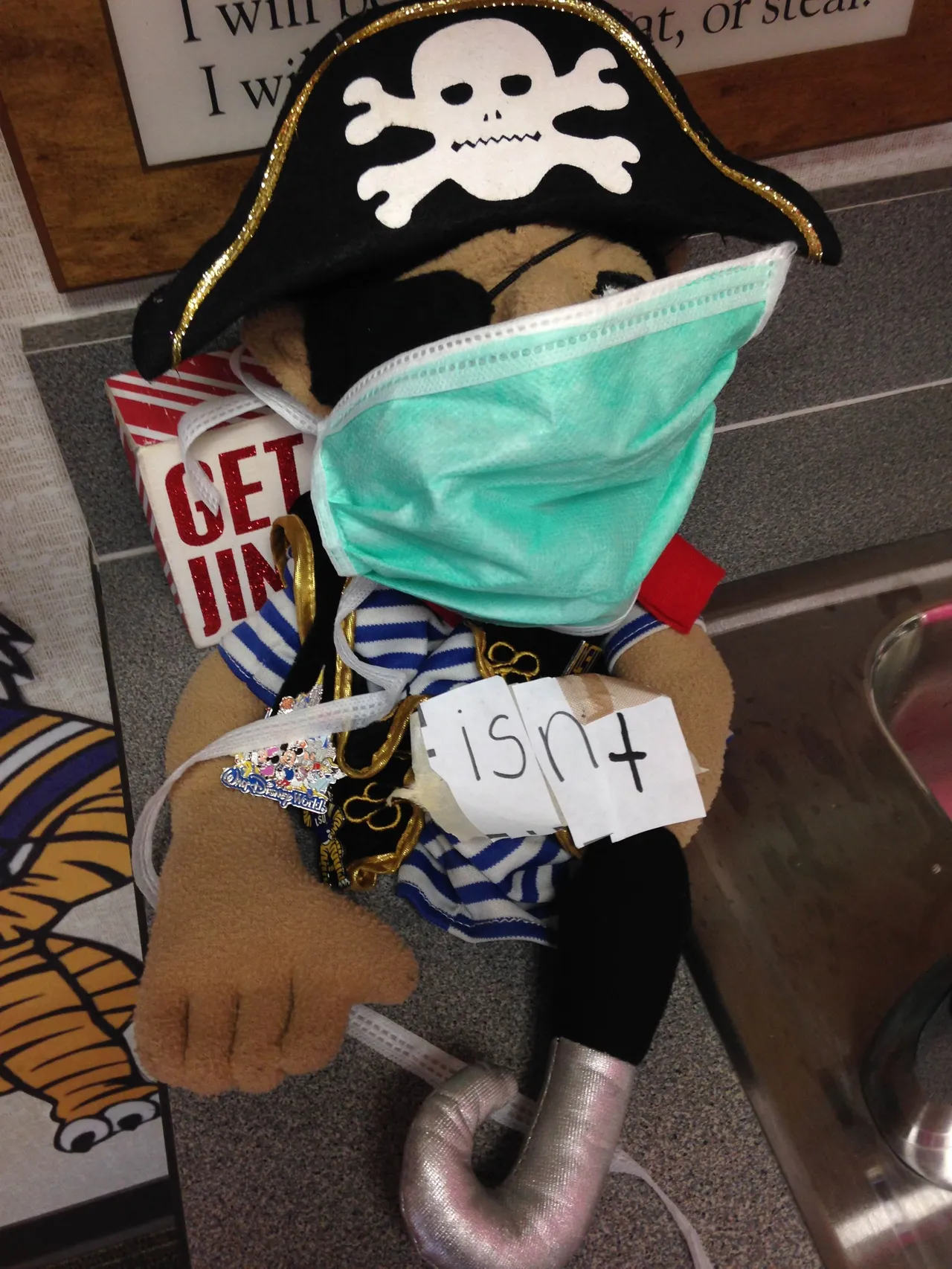 Captain Rodney, a pirate puppet, is a beloved member of Mrs. Harrison's first-grade class.