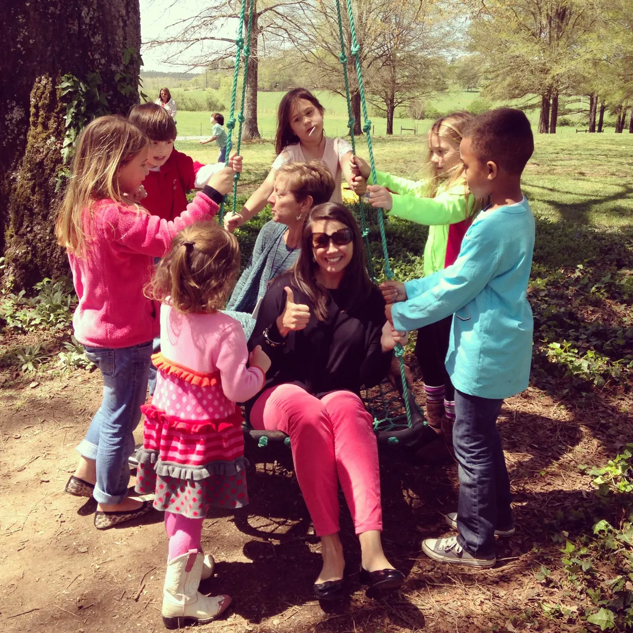 First-graders enjoy a fun day hunting Easter Eggs.